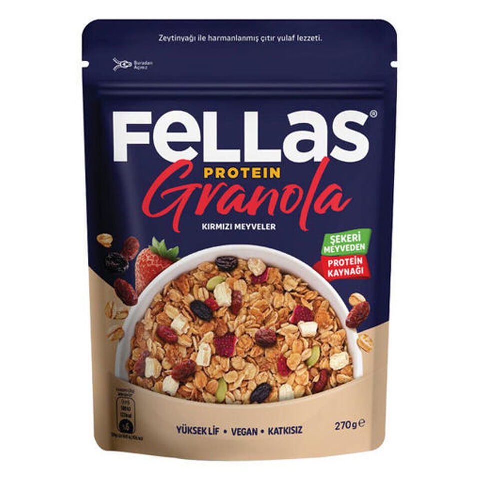 FELLAS VEGAN GRANOLA 270GR - KIRMIZI MEYVELER